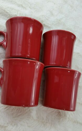 Fiesta Fiestaware  Coffee Mugs Scarlet Red Set Of 4