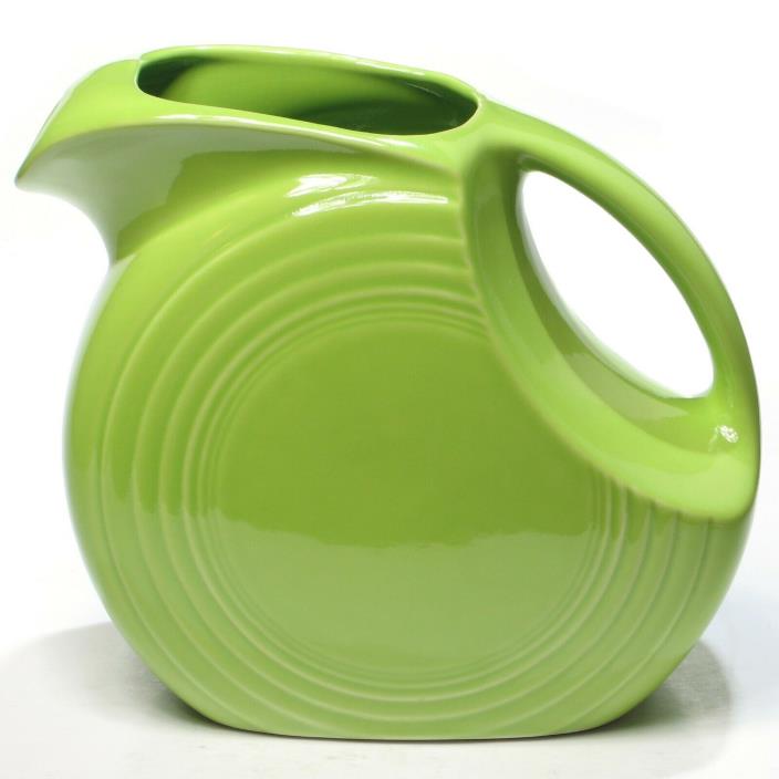 Fiestaware Chartreuse Large Disc Pitcher Fiesta Retired Lime Green  gently used