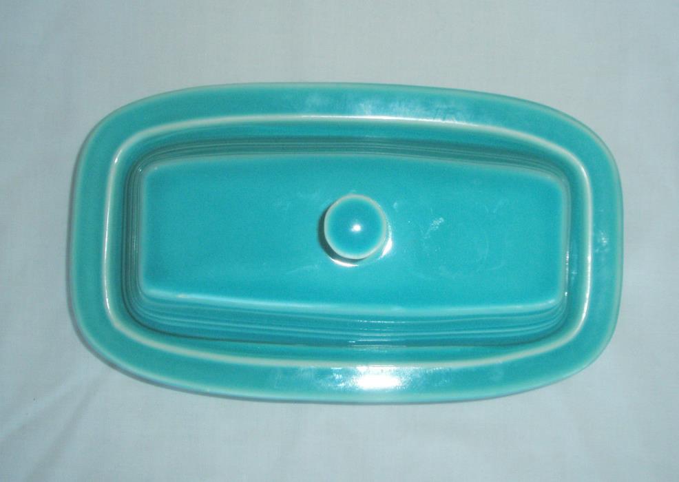 FIESTA Turquoise Small Butter Dish with Lid for 1/4 lb butter stick