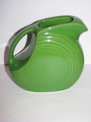 Fiesta Dinner ware, Small Disc Pitcher, Juice Pitcher, Fiestaware Shamrock green