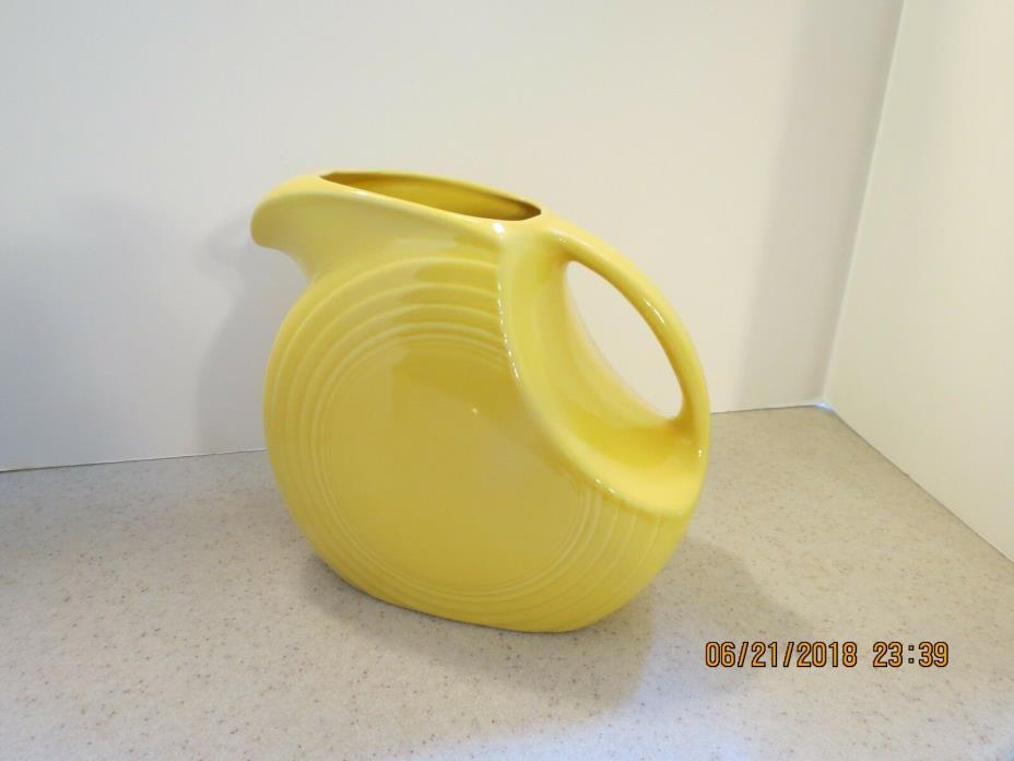 Fiestaware Daffodil Large Disc Pitcher Fiesta Yellow Disk Pitcher 68 ounce