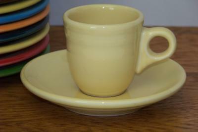 Fiesta YELLOW Post 86 - AD / Demitasse Cup & Saucer Set - 1st Quality