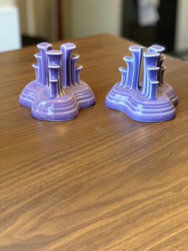 Fiesta Lilac Pyramid Candle Holders