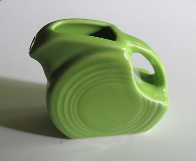 Fiesta Fiestaware Chartreuse Green Mini Disc Pitcher Retired 1999 HLC Pottery