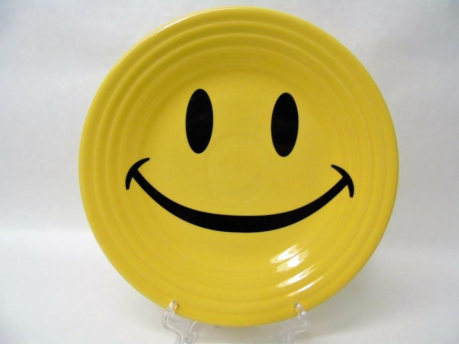 Fiesta Yellow Happy Face Luncheon Plate    r216
