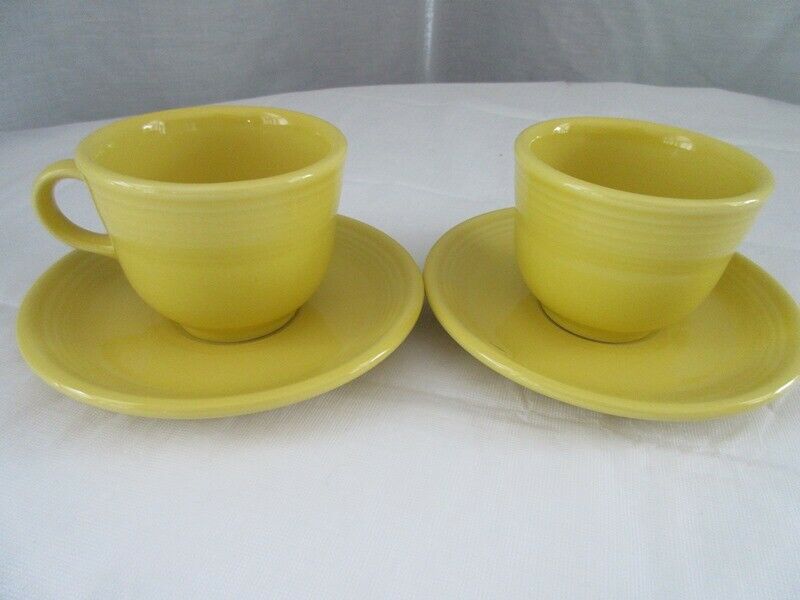 2~Fiesta Marigold Retired Cup and Saucer