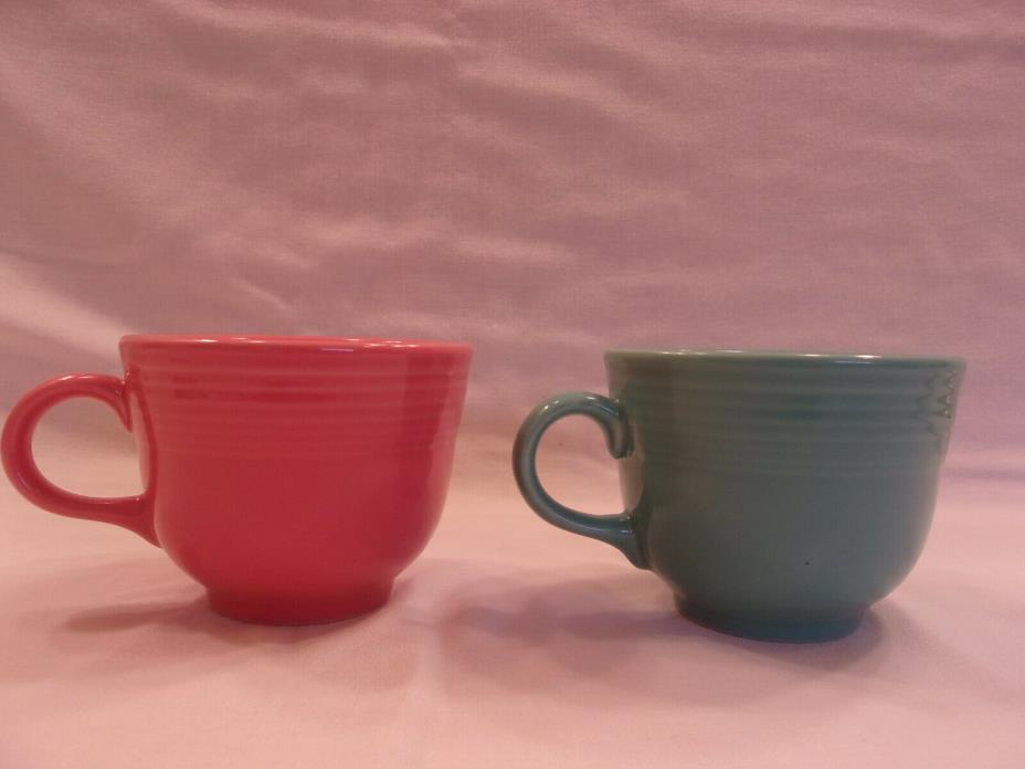 Set of 2 Homer Laughlin HLC Fiesta Fiestaware 6 oz Coffee Tea Cups Mugs