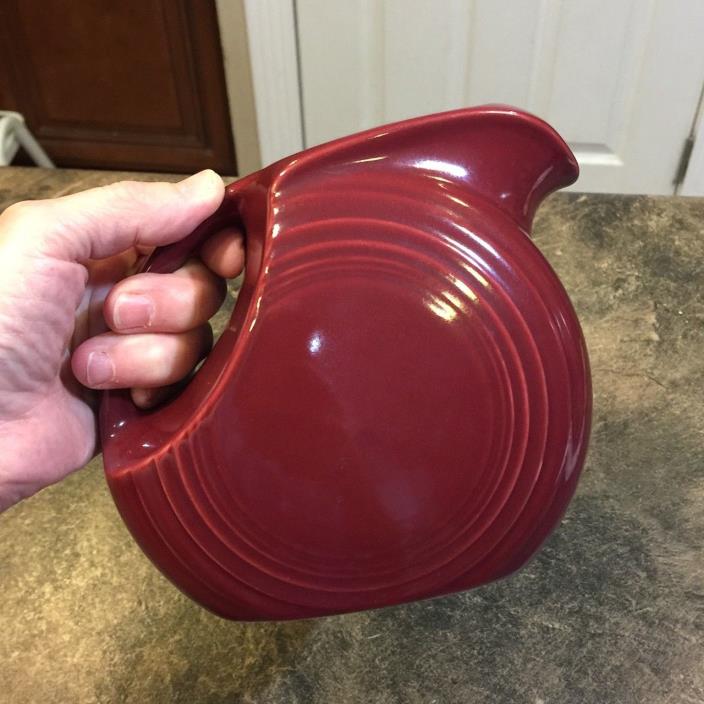 Fiesta Small Disk Pitcher Juice Retired Cinnabar