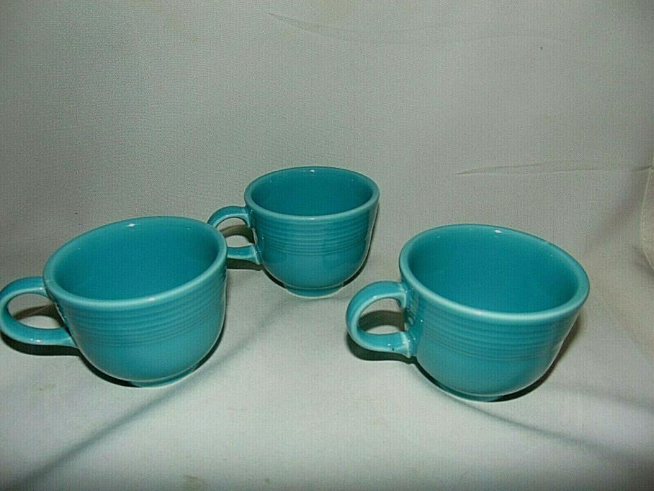 Fiestaware Coffee Cups Turquoise Modern LLD Date Mark