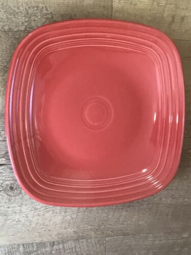 Fiestaware Scarlet Red Square Dinner Plate