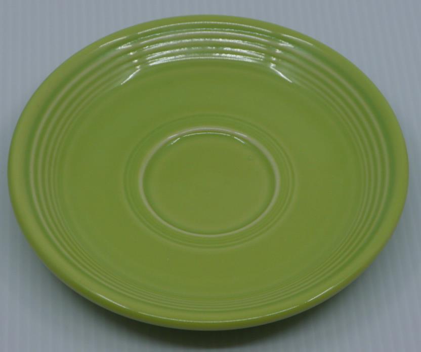 HOMER LAUGHLIN FIESTA WARE SAUCER, CHARTREUSE COLOR, RETIRED, LTD ED
