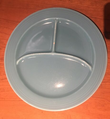 Fiestaware, Vintage, Compartment Plate, Divided, Grill, Fiesta, Turquoise blue