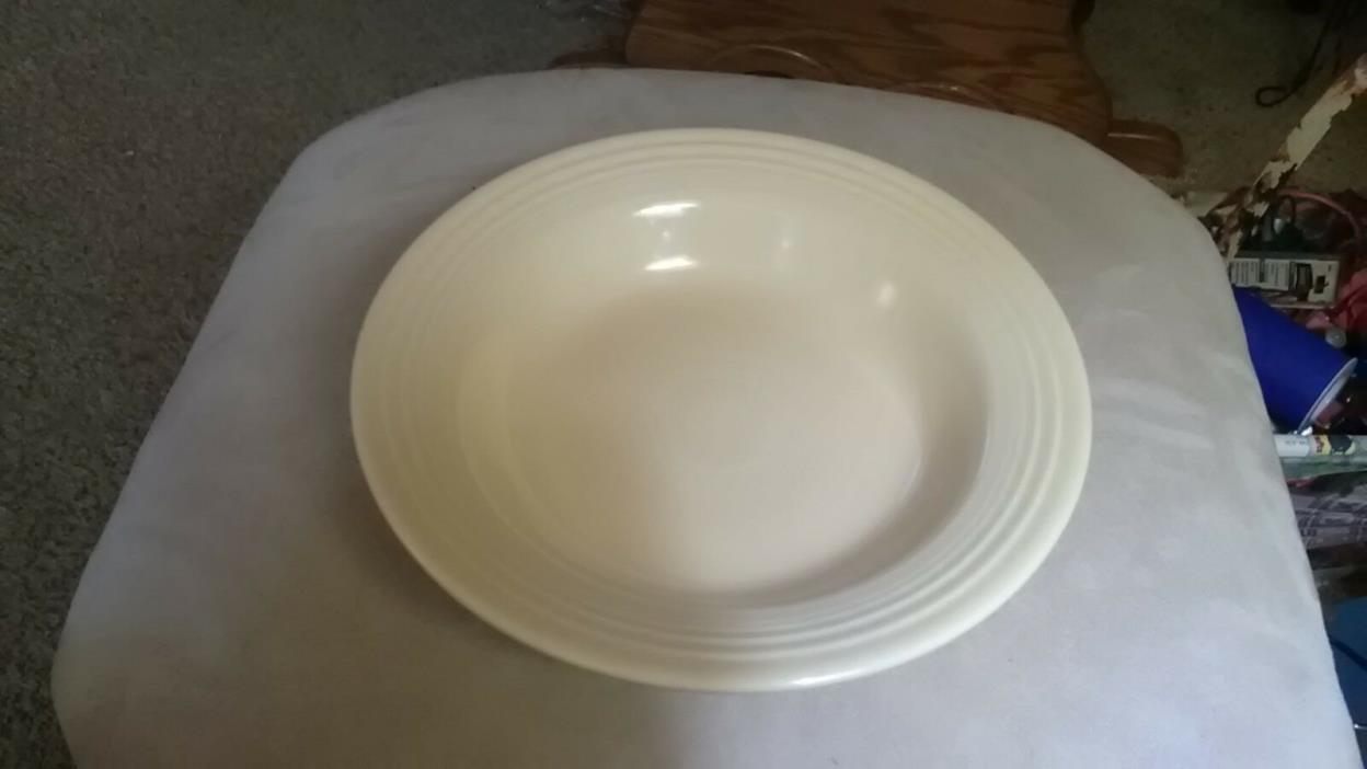 Vintage Fiesta Ware Ivory Rimmed Soup Bowl Deep Dish 8 1/4