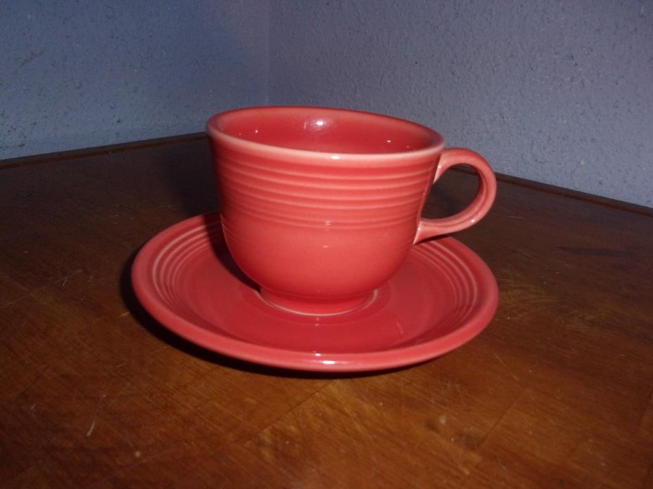 Fiesta Coffee Tea cup & Saucer  Poppy  Fiestaware