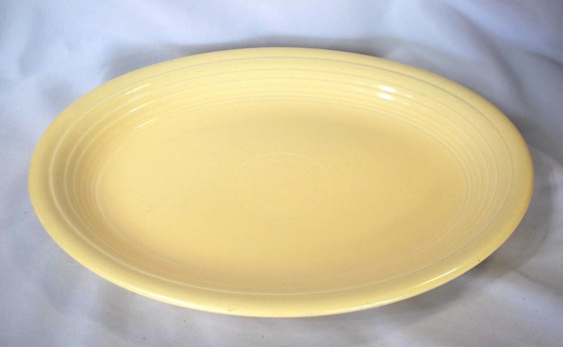 Vintage HOMER LAUGHLIN FIESTA Original Ivory Cream Oval Serving 12.5