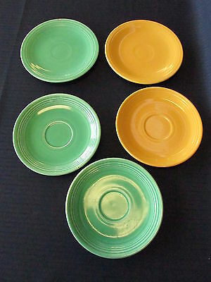 Fiesta Ware Vintage 5 Mixed Saucer and Bread and Butter Plates