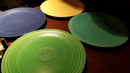 Unmarked Fiesta Harlequin Riviera GMB Gladding McBean plates and bowls