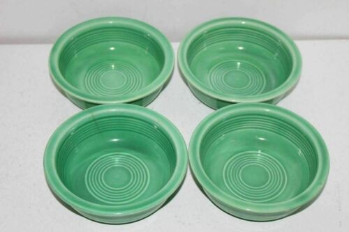 4 VINTAGE HOMER LAUGHLIN FIESTA WARE GREEN 4.75