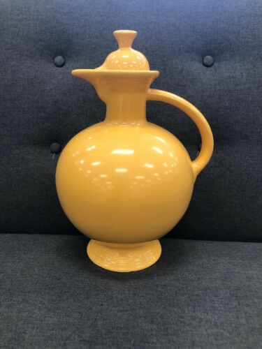 Vintage Fiesta Carafe Yellow Chip on Lid Small Chip on Base