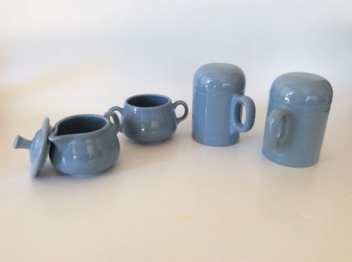 VTG - Fiesta Ware Salt And Pepper Shaker - Light Blue - Creamer & Sugar Jars