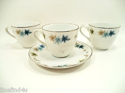 Four Seasons by Grant Crest Fine China 2 Cups + 1 Free Cup & Saucer