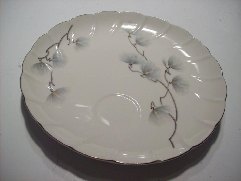 Vintage Laurel China Inland Sea 403 Snack Plate Lunch Dish Gray Flowers @cLOSeT