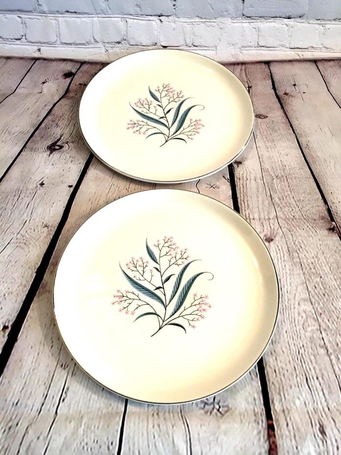 2 Vintage Alliance China Co Replacement Dinner Plates Regal Pattern  22K Gold