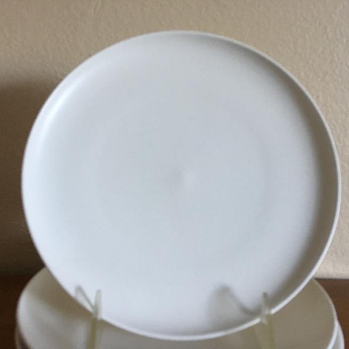 Two (2) Thierry Cheyrou Paris Plates Neiman Marcus White Satin Glaze Raynaud HTF