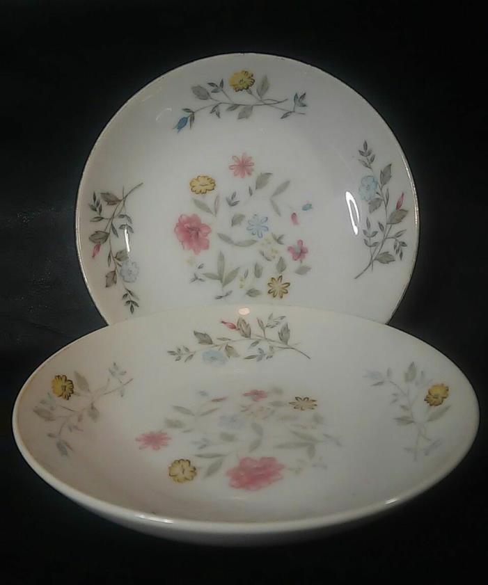 2 Flair Fine China Made in Japan Blossom Time #8145 Bread & Butter Plates