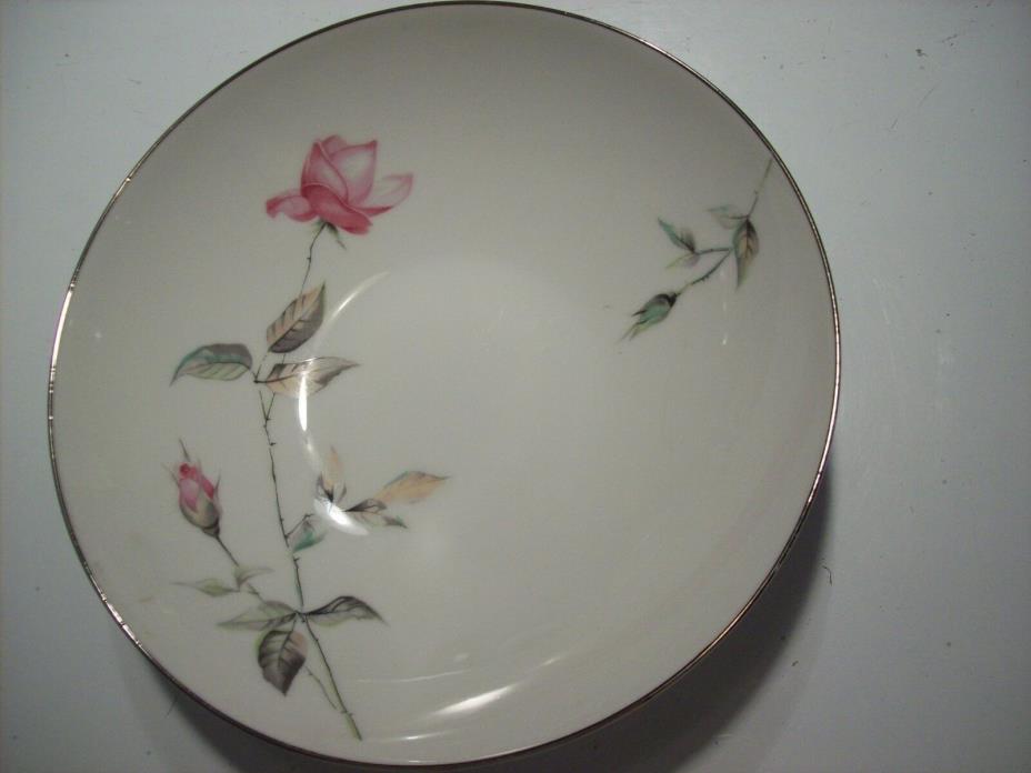 Style House Dawn Pink Long Stem Rose Vegetable Salad Serving Bowl Dish @ cLOSeT