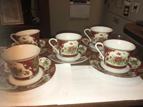 Tatung Cup And Saucers / Set Of 5 / Fine China