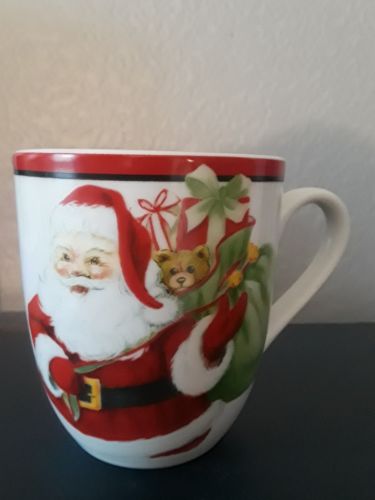 New Fitz & Floyd Gourmet Happy Holidays Presents Christmas  Cup Mug
