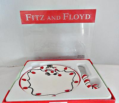 Fitz and Floyd Cheers Snack Plate with Spreader