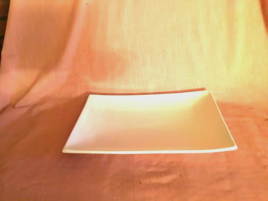 EVERYDAY White 4 Pt Porcelain Rectangular Chop Plate Platter Charger Fitz Floyd