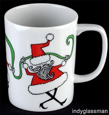 Fitz & Floyd DANCING SANTA Coffee Mug UNUSED (2 left)