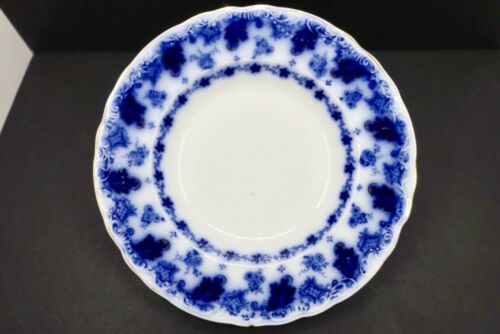 Antique Flow Blue 9 Inch Soup Bowl - Johnson Bros. Astoria Pattern - England