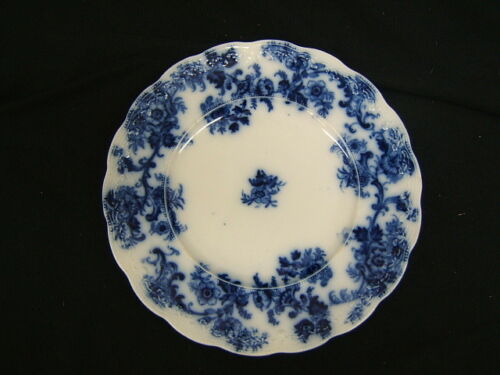 Vintage Flow Blue Lancaster New Warf Pottery Luncheon Plate 9