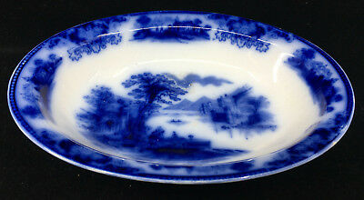 Flow Blue Oval Vegetable Serving Bowl Dish Antique Grindley Shanghai 10