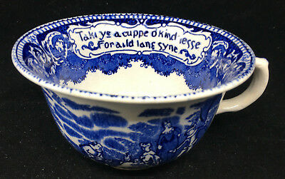 Flow Blue Oversized Breakfast Mug Cup Rowland Marsellus Motto Kindness Lang Syne