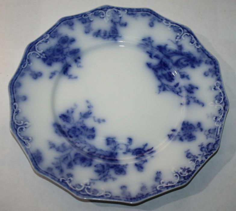 Antique Flow Blue Grindley Luncheon Plate Unknown Pattern