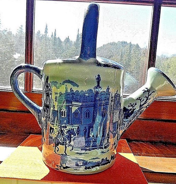 Vintage Victoria Ware Ironstone Blue Flow Watering Pitcher