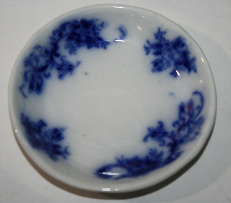 Antique Royal Staffordshire Dunbarton Flow Blue Butter Pat
