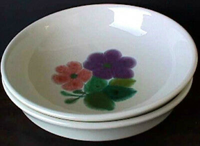 **FLORAL (2) 7” SOUP/CEREAL BOWLS FRANCISCAN CHINA 1971-1977 #4 MS28-G