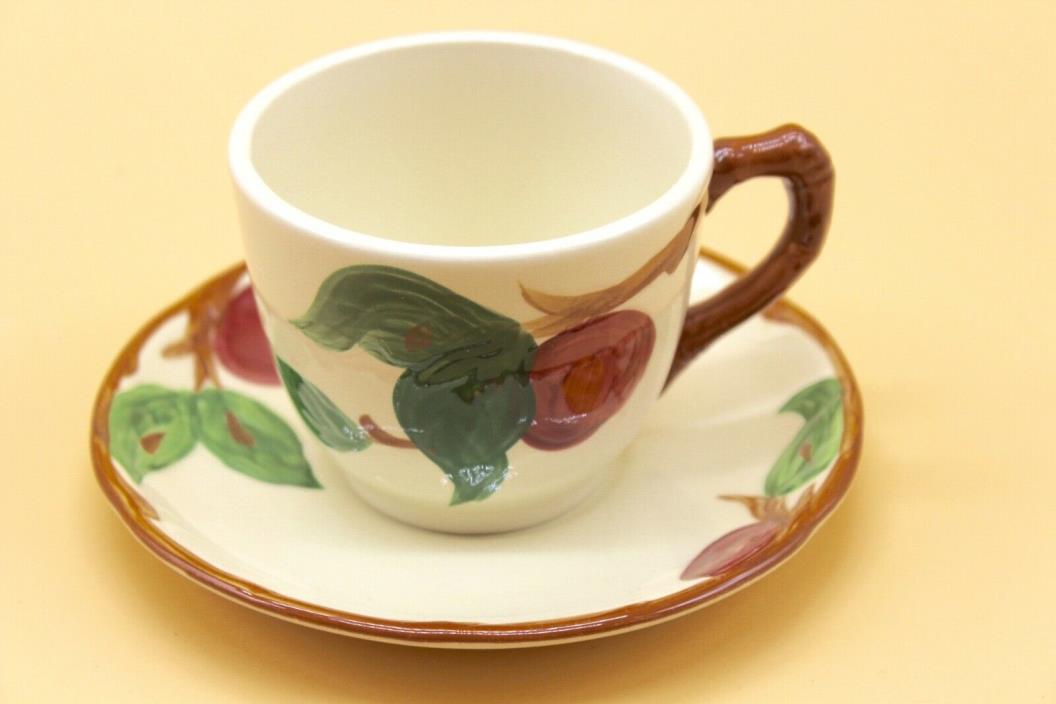 Franciscan Apple Pattern California Teacup Tea Coffee Cup & Saucer NO CHIPS!