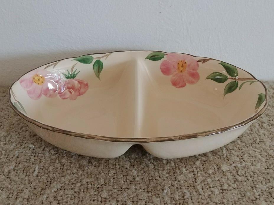 FRANCISCAN DESERT ROSE OVAL DIVIDED VEGETABLE / CANDY DISH MADE IN ENGLAND