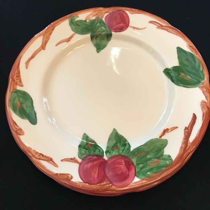 Set of 3 Hand Painted Franciscan Apple Dinner Plates - 9 1/2
