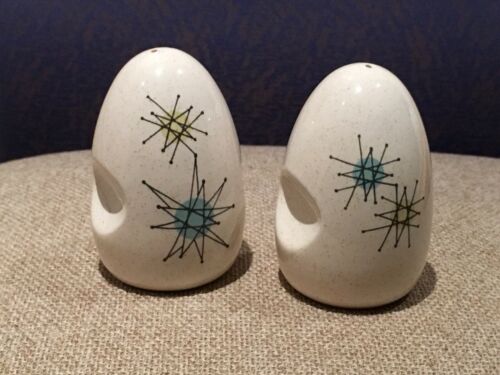 Franciscan Starburst Salt & Pepper Shakers, NrMINT Condition Clean New Stoppers!