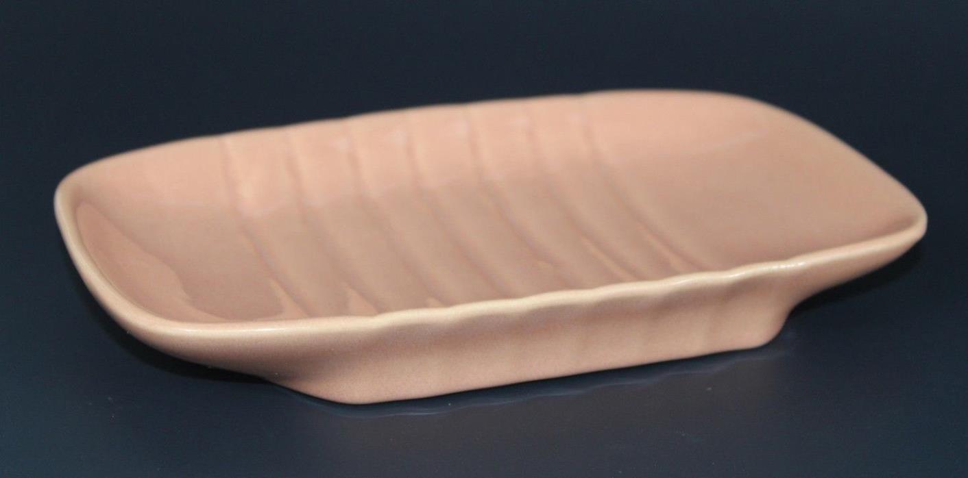 Franciscan Ware El Patio Soap Dish Coral Glossy Earthenware Vintage 40s 50s
