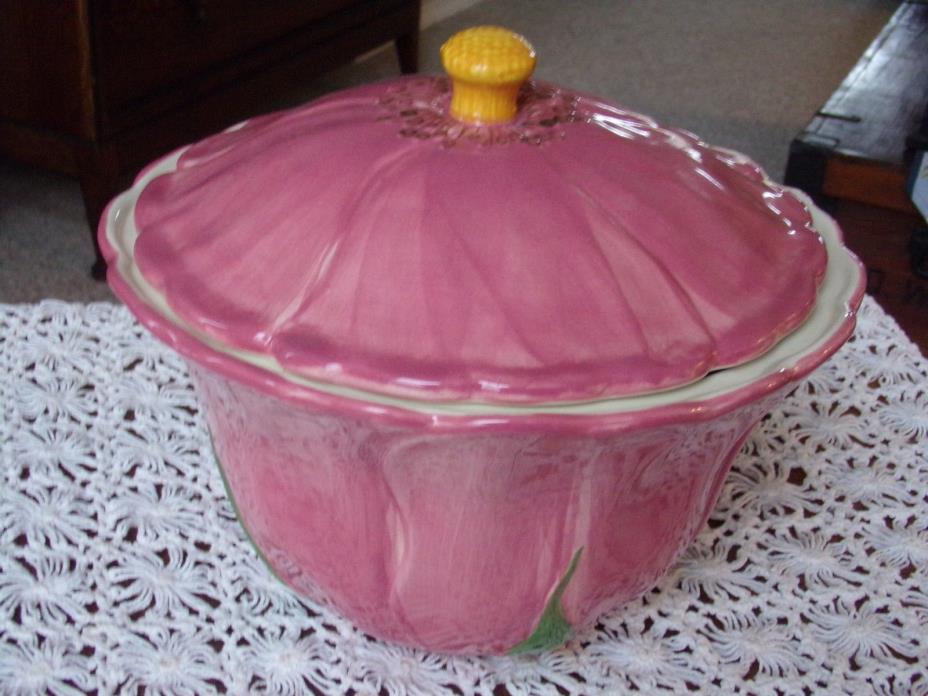 Franciscan Dessert Rose Cookie Jar Made in Portugal