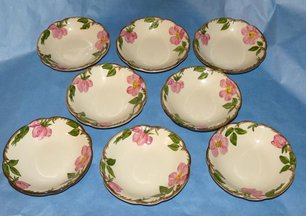 0418~Made In USA~8~Franciscan Desert Rose Sauce Dishes~VGC